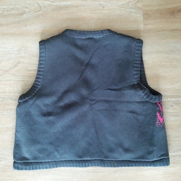 Mossimo Cropped Pink and Gray Sweater Vest Girl's XL / Women's Small - Picture 2 of 9
